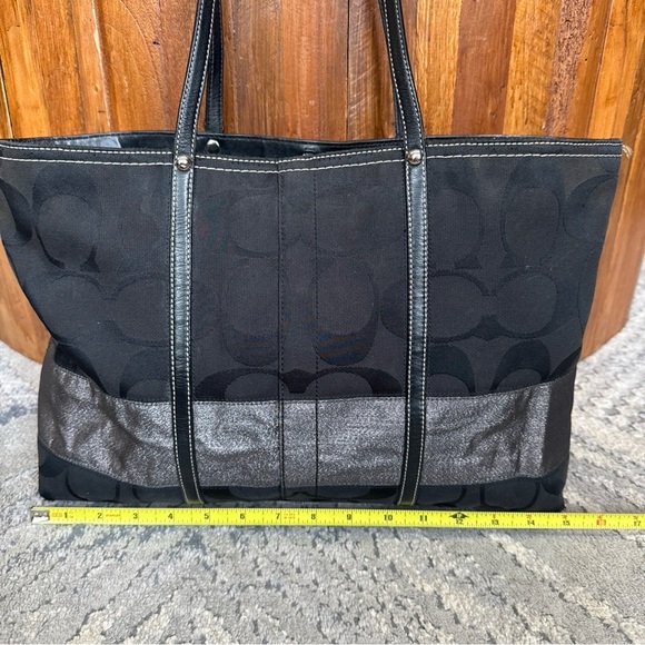 Coach Authentic 2007 Signature Stripe Top Handle Purse Tote - Picture 2 of 16